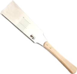 MEGURISM Serra japonesa Samurai Ryoba - Serra de corte nivelado de borda dupla de 19 cm para marcenaria
