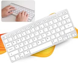 Teclado Bluetooth Ultra Fino Sem Fio ABNT2 – Com Tecla Ç e Command, Compatível com Notebook, Tablet, PC e Celular