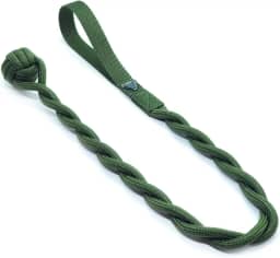 ApoloDog Cabo de Guerra Premium, Corda Trançada de Polipropileno 50CM ATÉ METRO com Alça Reforçada, para Interação e Treinamento de Cães BRINQUEDO INTERATIVO (VERDE MILITAR, G - 1 METRO)