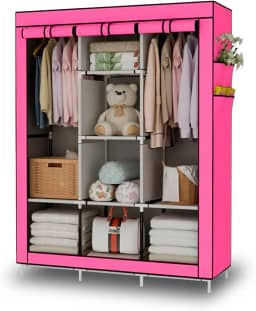 Guarda Roupa Dobrável Organizador De Roupa Vinho 88130b