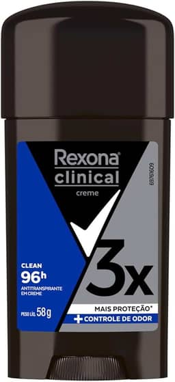 Rexona Clinical Antitranspirante Creme Clean 58G