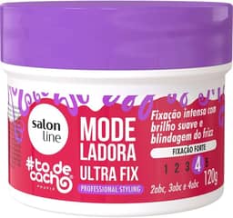 Salon Line, Modeladora Ultra Fix, #TodeCacho, Fixação Forte, Vegano - Para Cabelos Ondulados, Cacheados e Crespos, 120g