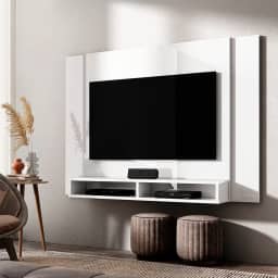 VIA NOSSA - Painel Tokyo Para Tv Até 43 Polegadas Com 02 Nichos Cor:branco