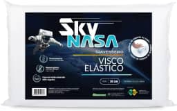 Nap Travesseiro Nasa Sky Espuma 100% Viscoelástica Premium D28 com capa 100% algodão para fronhas 50x70cm - Bege