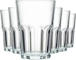 Jogo De Copos 6 Peças De Vidro 400ml Para Refrigerante Suco Água Milk shake Copo Longo Alto Transparente 8,8cm x 12cm Conjunto De Copos