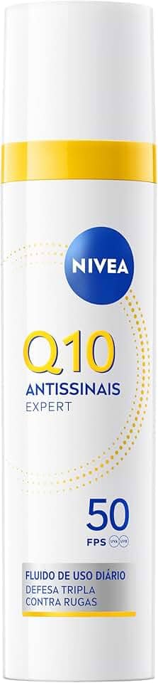 NIVEA Q10 Antissinais Fluido Diário FPS 50 40ml - com GLYCOSTOP™ e Q10 Puro