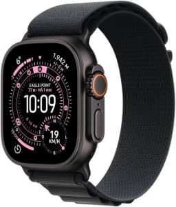 Apple Watch Ultra 3 GPS + Cellular, Caixa em titânio preto de 49 mm com Loop Alpine preta ‑ M