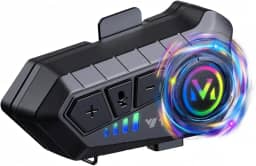 ELIKIDSTO Fones de ouvido Bluetooth para capacete de motocicleta com som Hi-Fi, cancelamento de ruído, bateria de 1000 mAh, uso 25 horas, Boom Mircrophone, fácil de instalar, uso com Golves, IPX6 à