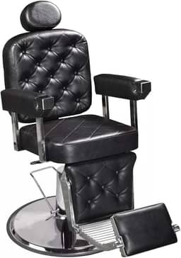 Cadeira de Barbeiro Dubai Premium Marri, Cadeira Giratória e Reclinável para Barbearia e Salão de Beleza, Design Ergonômico, Estrutura em Aço Reforçado, Estofado, Base em Metal - Preto (Marrom Croco)
