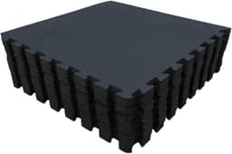 Tatame EVA Preto Conjunto com 6 Unidades 50cm x 50cm x 2cm