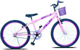 Bicicleta Infantil Forss Anny, Aro 24, Sem Marcha, Passeio, Com Cestinha