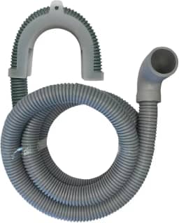 Mangueira Saída Água Máquina De Lavar Universal 2m Metros Cinza Com Suporte | Ledmang