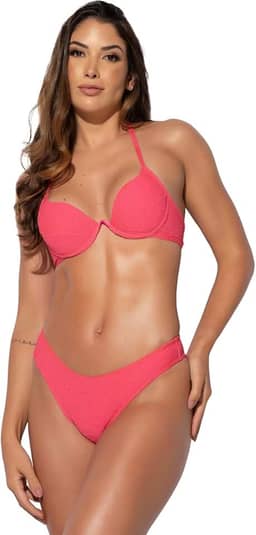 Biquíni Aro V Bojo Levanta Seios Textura Asa Delta MVB Modas