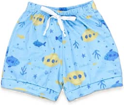 Shorts Bebê em Malha Macelin 100 por cento Algodão, Estampas Fofas e Conforto para o Dia a Dia de 0 a 12 Meses