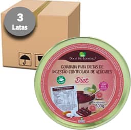 3x Goiabada Diet Lata São Lourenço 500g