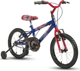 Bicicleta Infantil Masculina Aro 16 Aranha Menino Alumínio Husky com Rodinhas