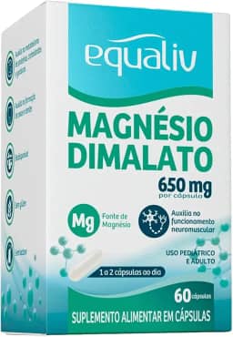 Equaliv Magnésio Dimalato 650mg 60 Cápsulas