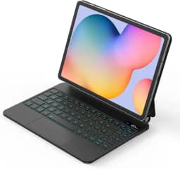 BETTDOW Capa com Teclado e Trackpad para Samsung Galaxy Tab S6 Lite 10.4" Polegadas, Capa com teclado Bluetooth sem fio destacável magneticamente,Teclado com LCD Display (Preto)