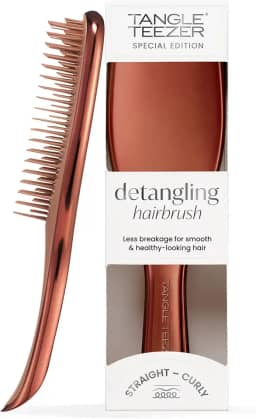 Tangle Teezer - Escova de cabelo desembaraçadora The Ultimate Detangler Chrome para todos os tipos de cabelo. Ideal para usar em fios molhados. Cor: Choco Bronze