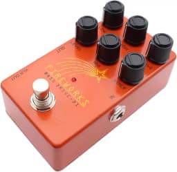 Luocute Pedal Simulador de Amplificador de Som, Pedal de Acionamento de Baixo Simulador de Amplificador de Tubo EQ Controla Efeitos de Baixo Processador Overdrive Box True Bypass para