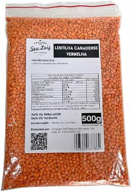 Lentilha Vermelha Canadense 500g | Armazém Seu Luiz