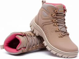 Bota Feminina Trilha Adventure Arizona Blaqueada em Couro Legítimo Palmilha de Gel