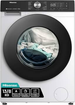 Hisense Lava e Seca, 13kg Lavagem/8kg Secagem, Wi-Fi, Steam, 13 Programas, Motor Inverter, Painel Touch, Branca WD3S13-127V