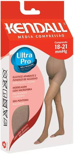 Meia Calça Kendall Gestante Média Compressão sem Ponteira 1652 Castanho - G