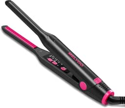 Passadores pequenos para cabelos curtos, chapinha de 0,9 cm com temperatura ajustável, mini alisador de cabelo para bordas corte de Pixie e franja, alisador de cabelo pequeno com placas