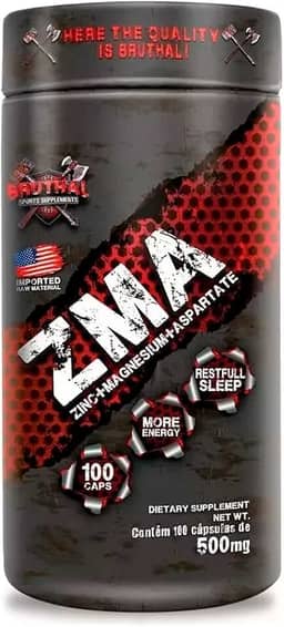 ZMA(Zinco Magnesio Vitamina B6) 100 Cápsulas - Bruthal Sports Supplements