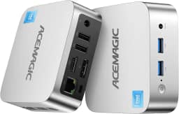 ACEMAGIC N150 Vista Mini Pc V1, Twin Lake N150 (Beat N100/N95, Até 3,6 Ghz), 16 Gb Ddr4 Ram 512 Ssd Mini Computadores, 11 Pro Desktop 4K Dual Display/Hdmi/Wifi/Bt/Lan Para Casa/Escritório