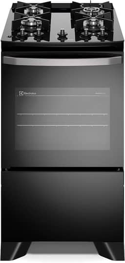 Electrolux Fogão 4 bocas Electrolux Preto Efficient Mesa Vidro, Tripla Chama e PerfectCook (FE4GB) Bivolt