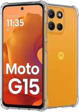 Capa Case Antishock em TPU para novo Motorola Moto G15