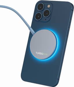 Carregador Magnético Sem Fio 15W USB-C, Base Indução Qi Compatível Smartphones, Carregamento Wireless Portátil