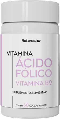 Ácido Fólico Vitamina B9 1000mcg - 60 cápsulas