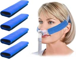 4 pacotes de capas de alça CPAP, almofadas de conforto de lã macia CPAP, almofadas faciais CPAP, suprimentos CPAP confortáveis para máscara CPAP, acessórios CPAP para máscara de apneia do sono