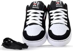 Tênis Skate Skatista Masculino Feminino Camurça Preto Branco Sola Colada Costurada