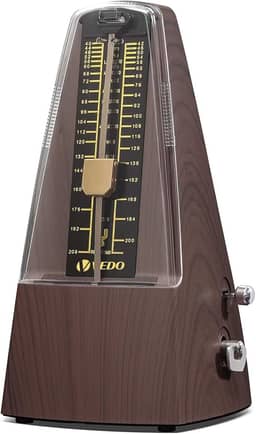 KINGSTER VEDO Metrônomo mecânico,Núcleo mecânico de cobre formato clássico, batida precisa, vários modos de batida, adequado para piano, guitarra, bateria, violino, bateria,saxofone madeira som alto