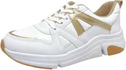 Tênis Modare Feminino Napa Ultraconforto Casual Bco Off/verde/dourado/bege 7401.102.29643.102306 34