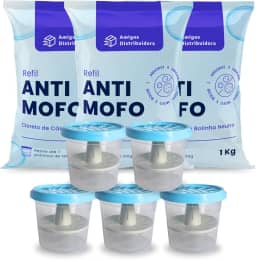 Cloreto de Cálcio Anti mofo Bolinha 3kg + 5 Potes Anti mofo130g GG