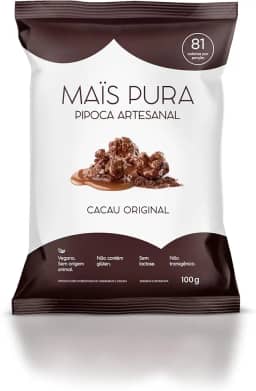 Mais Pura Pipoca Artesanal Maïs Pura Sabor Cacau Original 100G