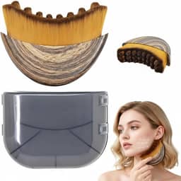 Escova facial de contorno linfático, para contornos faciais mais definidos, massageador manual de drenagem linfática, cerdas macias duráveis, escova de limpeza facial ergonômica hipoalergênica para