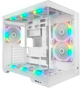 Gabinete Gamer Redragon Wideload Pro - Mid Tower, USB 3.0+2.0, Aquário, Vidro Panorâmico - Branco