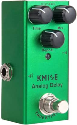Pedal de efeitos de guitarra elétrica com atraso analógico Kmise Mini tipo único DC 9V True Bypass