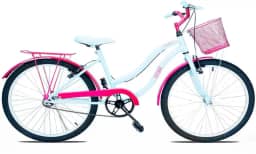 Bicicleta Infantil Forss Hello, Aro 24, Com Cestinha e Bagageiro, Para 9 a 12 Anos
