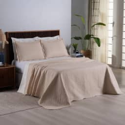 Kit Colcha Cobre Leito 3 Peças Dupla Face Casa Dona 150 fios (King, Madrid)