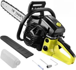 Motosserra A Gasolina 2T 52CC 2000W Profissional Serra Moto Elétrica de 18" Freio de Segurança Bomba de Óleo Automática Sistema Antivibratório com 560ml Reservatório