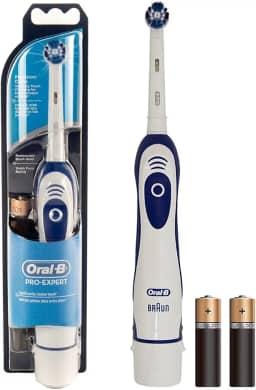 Escova de dentes Oral-B Pro Expert com bateria substituível 2 x pilhas AA e 1 x cabeça de escova limpa com precisão