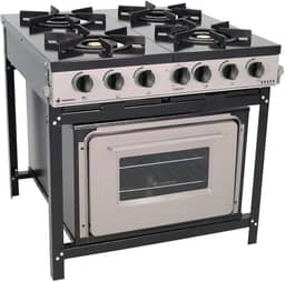 Fogão Industrial 4 Bocas Com Forno Linha Bravo