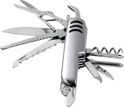 Canivete Suíço Multifuncional 11 Funções Aço Inoxidável 15cm Aberto e 9cm Fechado Compacto Resistente e Ideal para Camping Pesca e Viagem